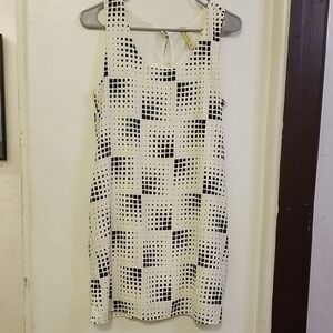 Final Touch Black and White Geometric Mini Dress